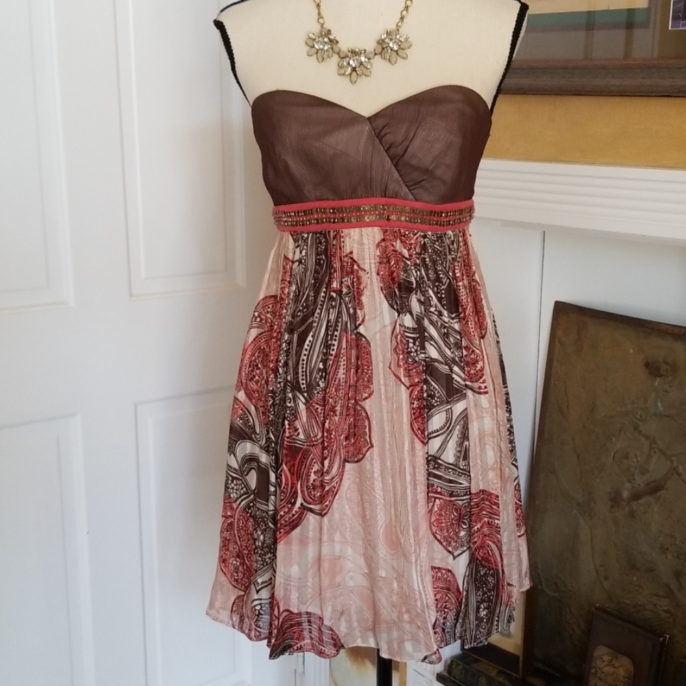 Boho Vibe BCBGMaxAzria NWOT Silk Dress